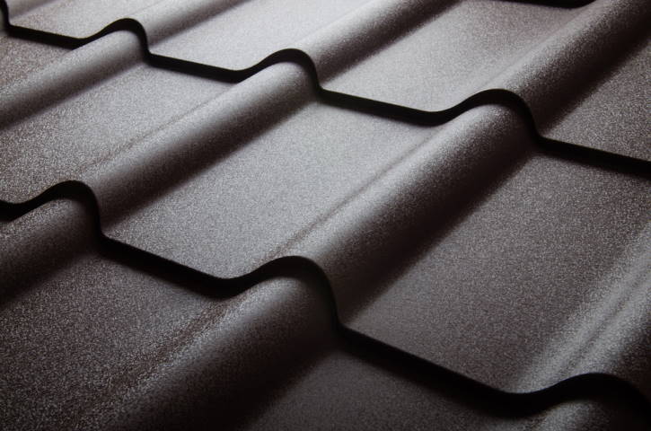 closeup of a residential metal roofing system