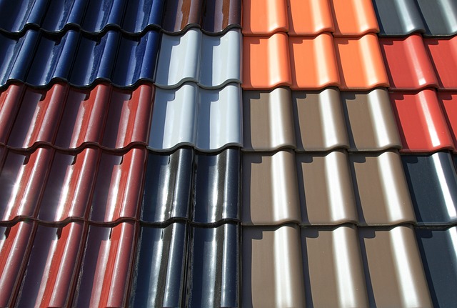 Types of Roofing - Picture of multi-colored roof shingles